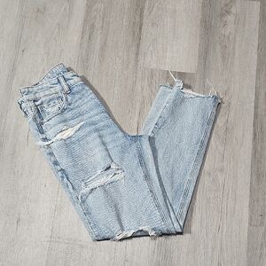 American Eagle Outfitters Light Blue Ripped Skinny Jeans